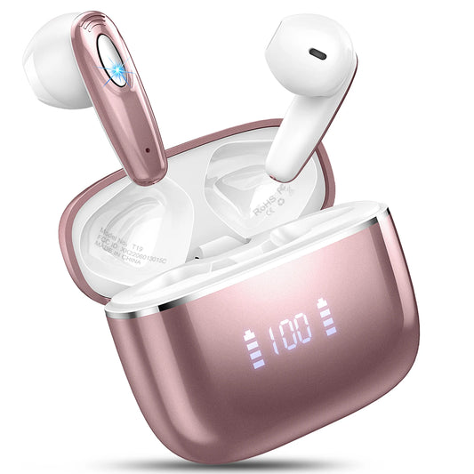 Wireless Music™ wireless earbuds with Noise Canceling Mic, 40H LED Display Charging Case